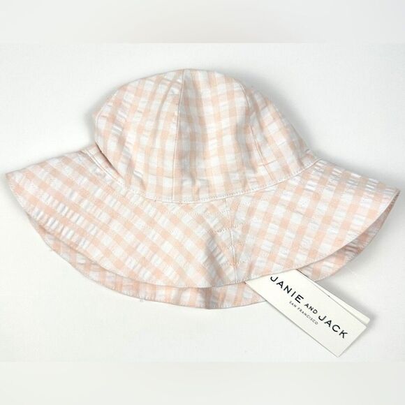 NWT Janie and Jack Baby/Girls Floral Headband &  Bucket Hat White/Pink - 18-24M - Picture 5 of 9